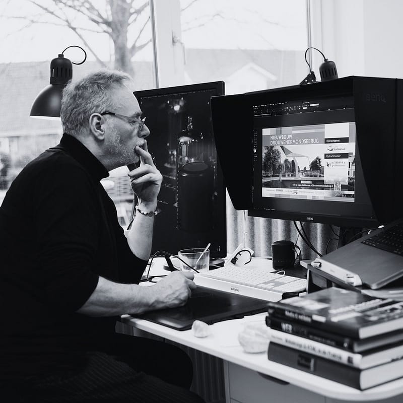 Maurits aan het werk